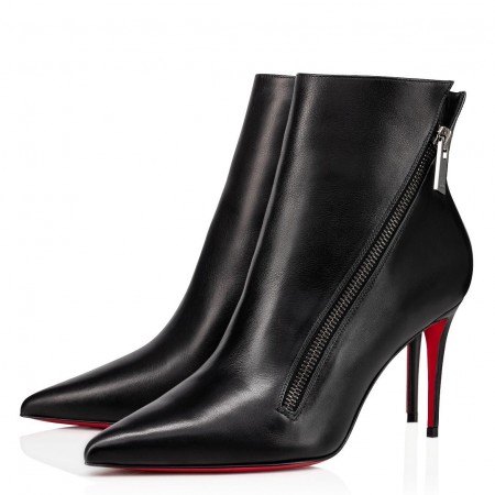 Christian Louboutin Birgikate 85mm Ankle Boots In Black Leather