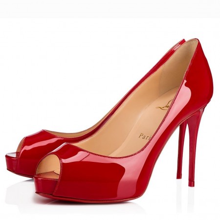 Christian Louboutin Red Patent New Very Prive 100mm Pumps