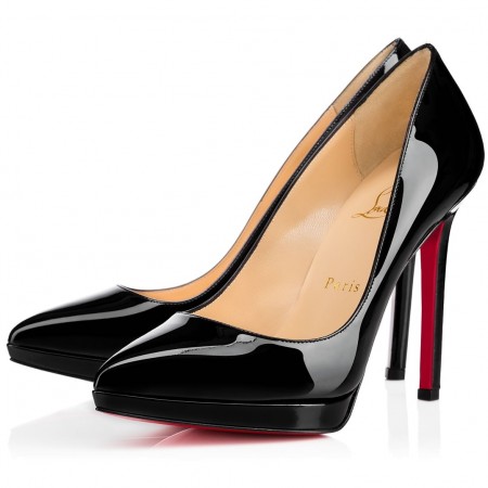 Christian Louboutin Black Patent Pigalle Plato 100mm Pumps