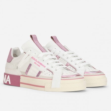 Dolce & Gabbana Women's Custom 2.Zero Sneakers White/Pink