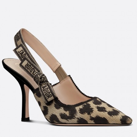 Dior J'Adior Slingback Pumps 100mm In Mizza Embroidered Cotton