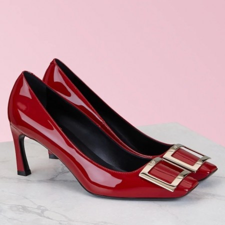 Roger Vivier Belle Vivier Trompette 70mm Pumps In Red Patent