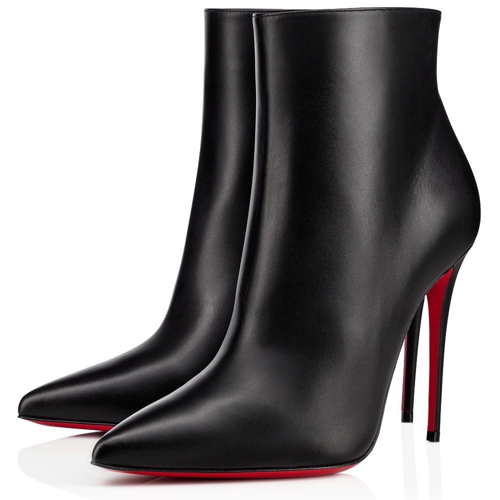 Replica Christian Louboutin So Kate Booty 100MM In Black Leather