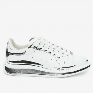 Alexander McQueen Men's Oversized Sneakers With Black Printed