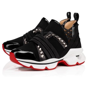 Christian Louboutin Women's Black 123 Run Sneakers