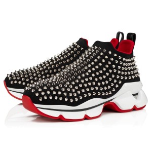 Christian Louboutin Women's Spiky Sock Donna Sneakers Black