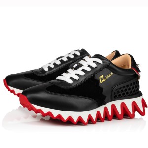 Christian Louboutin Women's Loubishark Sneakers In Black Leather