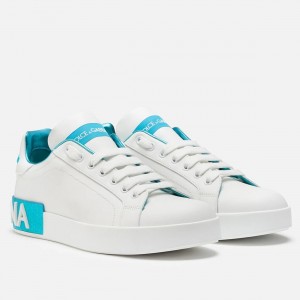 Dolce & Gabbana Men's Portofino Sneakers with Azure Branded