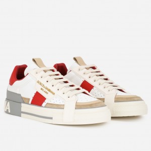 Dolce & Gabbana Women's Custom 2.Zero Sneakers White/Red