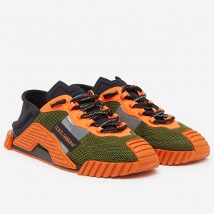 Dolce & Gabbana Women's NS1 Slip-on Sneakers Orange/Green