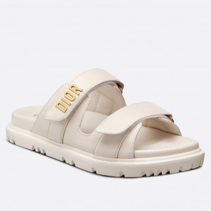 Dior DiorAct Slides In White Lambskin