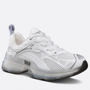Dior Vibe Sneakers in White Technical Fabric and Mesh