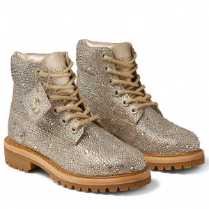 Jimmy Choo JC X TIMBERLAND/F Boots with Crystal Hotfix