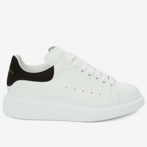 Alexander McQueen Men's Oversized Sneakers With Black Suede Heel