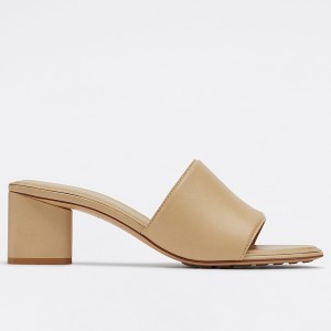 Bottega Veneta Band 55MM Sandals In Beige Calfskin