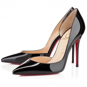 Christian Louboutin Black Patent Iriza 100mm Pumps