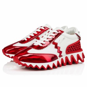 Christian Louboutin Women's Loubishark Sneakers In Red Patent