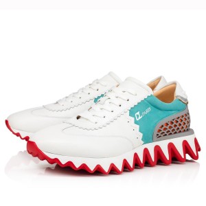 Christian Louboutin Women's Loubishark Sneakers In White/Green