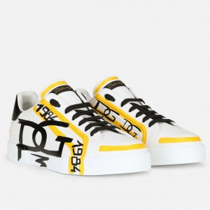 Dolce & Gabbana Men's Limited Edition Portofino Sneakers Yellow