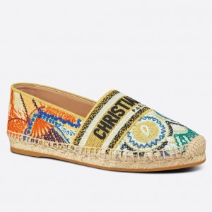 Dior Granville Espadrilles In Lights Embroidered Cotton