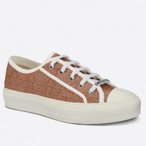 Dior Walk'n'Dior Sneakers In Nude Cannage Cotton