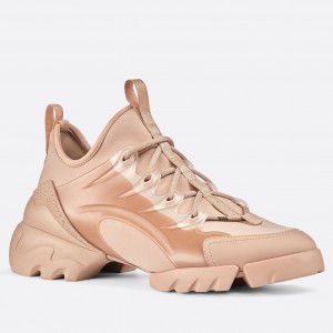 Dior D-Connect Sneakers In Nude Technical Fabric