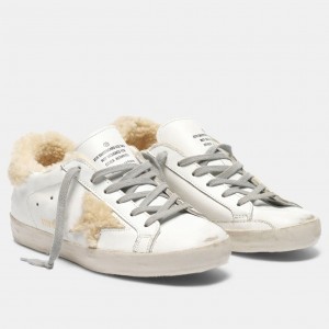 Golden Goose Women's Super-Star Sneakers With Shearling Lining