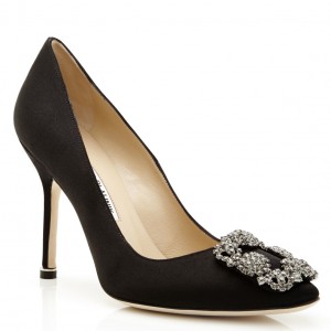 Manolo Blahnik Hangisi 105 Pumps In Black Satin