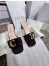 Dior C'est Heeled 50MM Slides in Black Patent Calfskin