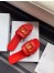 Dior 30 Montaigne Slides In Red Calfskin