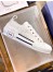 Dior Men's B23 Low-top Sneakers In White Oblique Canvas