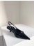 Prada Slingback Pumps In Black Brushed Leather