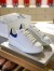 Alexander McQueen Men's Oversized Sneakers With Blue Suede Heel
