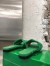 Bottega Veneta Lido Slides In Green Intreccio Lambskin