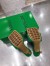 Bottega Veneta Lido Sandals In Green Intrecciato Leather