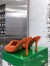 Bottega Veneta Lido Sandals In Orange Intrecciato Leather