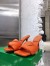 Bottega Veneta Lido Sandals In Orange Intrecciato Leather