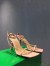 Bottega Veneta Stretch Chain Sandals In Pink Lambskin