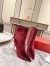 Christian Louboutin Lipbooty 100mm Ankle Boot In Red Velvet