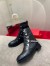 Christian Louboutin Black Horse Guarda Flat Ankle Boots