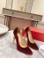 Christian Louboutin Lipchick Pumps 100mm In Red Velvet