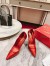 Christian Louboutin Lipstrass Pumps 100mm In Red Patent Leather