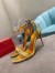 Christian Louboutin Goldie Joli 100mm Sandals In Gold Patent Leather