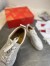 Christian Louboutin Men's Louis Junior Flat Sneakers In White Calfskin