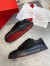 Christian Louboutin Men's Louis Junior Flat Sneakers In Black Leather