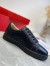 Christian Louboutin Men's Louis Junior Flat Sneakers In Black Leather