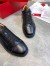 Christian Louboutin Men's Louis Junior Flat Sneakers In Black Leather