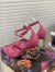 Dolce & Gabbana Pink Sandals with Baroque DG Heel 