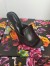 Dolce & Gabbana Black Lguana-print Mules with DG Pop Heel