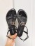 Dolce & Gabbana DG Thong Sandals In Black Patent Leather 
